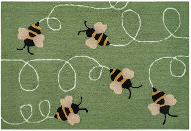 Trans Ocean Frontporch Buzzy Bees Green 443706